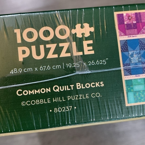 Cobble Hill Common Quilt Block Patterns Jigsaw Puzzle 1000 pcs w/ Poster BNIB - Picture 7 of 10